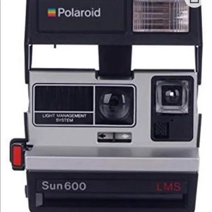 Polaroid Sun 600 LMS Instant Camera Black Vintage